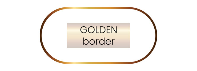 Frame label cover with gold golden border and oval vintage antique. Simple rococo ticket with boarder square invitation and elegant vector line. Rectangle box frame with deco design gold