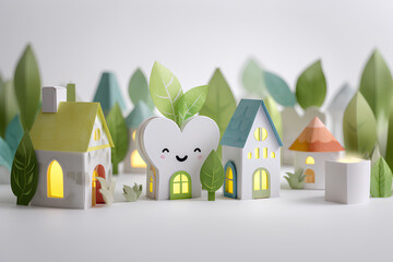 ペーパークラフトで描くハートあふれる皆に優しい街づくり