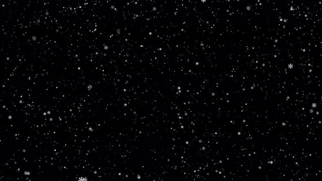 Snow overlay. Animation with isolated snow, seamless snowing loop, 50FPS, transparent background (ProRes with alpha channel).
