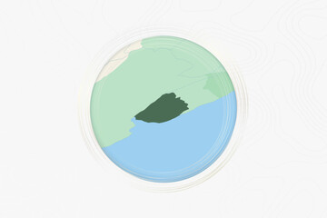 Fototapeta premium Stylized Map of Uruguay with Neighboring Areas.
