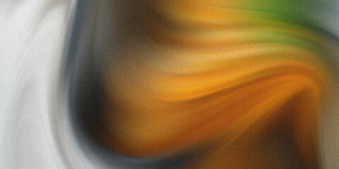 Vibrant orange and green abstract image with dynamic curves and shading