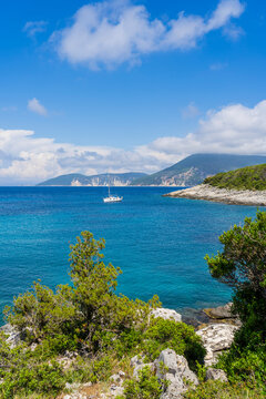 Kimilia Beach, Fiscardo, Kefalonia, Ionian Islands, Greek Islands, Greece
