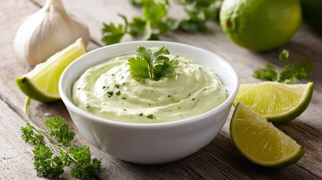 A creamy avocado cilantro dip variation served chilled