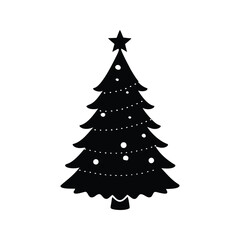 Fototapeta premium christmas treesilhouette vector illustration