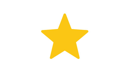 Obraz premium Yellow Star Icon Simple Design.