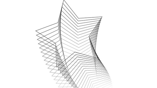 Kinetic Shape 97 &ndash; Dynamic Geometric Motion Graphics Animation, Abstract Moving Forms, Modern Minimal Design Elements for Promo and Social Media