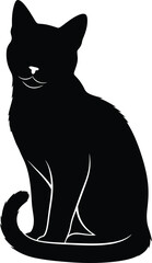 Black cat silhouette vector © SIULI
