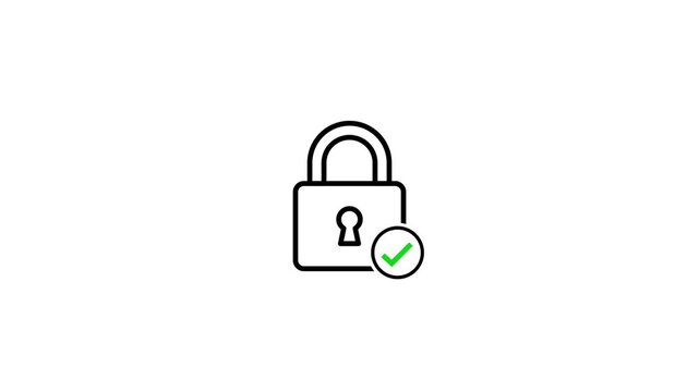Approved security lock icon representing data protection and trust
