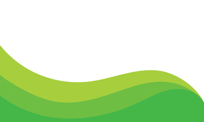 Abstract Green Gradient Wave Background - Modern Minimalist Eco-Friendly Vector Design for Sustainability Report, Nature Web Header, and Organic Brand Banner