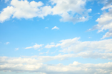 Beautiful view of blue sky with clouds as background