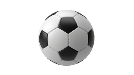 Fototapeta premium Black and white soccer ball isolated on transparent background
