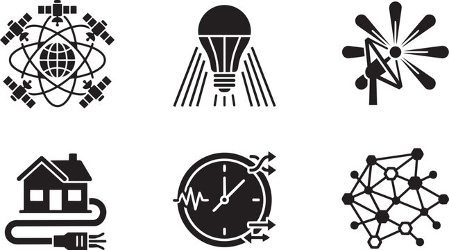 Next-Gen Connectivity, Advanced Telecommunications and Future Wireless Network High-Frequency Linear Icon Set Vector Illustration
