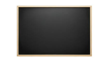 Blank wooden chalkboard isolated on transparent background