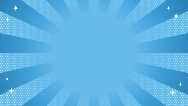 Light blue radial sunburst background with copy space for sale promotion banner design