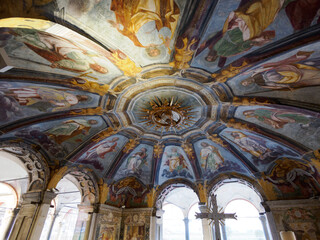 Obraz premium Interior of the historic Santa Maria alla Fontana church in Milan, Italy. Sacellum