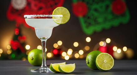Lime and Margarita Glass for Cinco de Mayo symbolizing festive Mexican celebration and party spirit