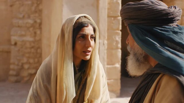Bathsheba Secures King David&rsquo;s Oath to Establish Solomon as King. Old Testament Story Depiction