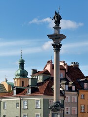 Obraz premium Sigismund's Column in Warsaw Old Town