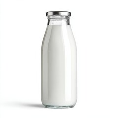 isolated milk bottle with a copy space