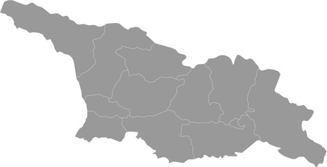 Fototapeta premium Georgia Map Gray Single Color Vector