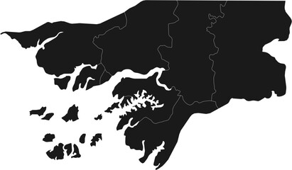 Guinea-Bissau Map Black Single Color Vector © Venjex Illustrations