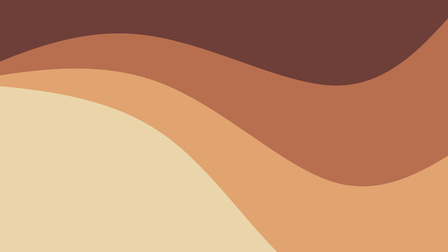 Minimalist boho abstract background with earth tone waves. Abstract desert landscape or sand dunes background. Minimalist wavy background.
