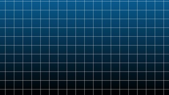 Abstract blue gradient background with white grid lines pattern. Modern geometric backdrop with smooth dark-to-light blue transition, perfect for technology, digital, business, presentation,
