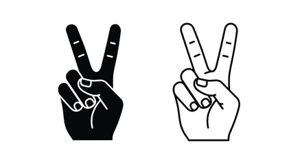 Fototapeta premium Hand gestures peace love symbols Vector