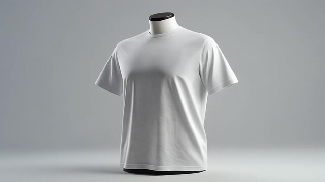 T-shirt mockup. White blank t-shirt. unisex clothes wearing clear attractive apparel tshirt models template