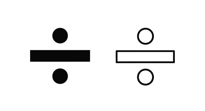 Divisor symbols: math & science icons Vector