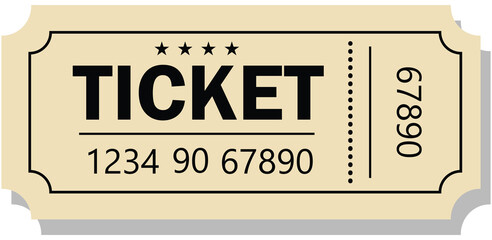 Retro Admit One Event, Movie, Cinema, Theatre, Admission and Raffle Ticket Templates Vector 