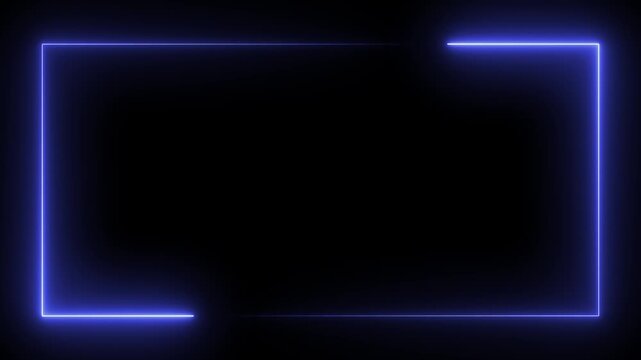 Looping animation of a glowing neon rectangle frame, Neon rectangular frame loopable. 4k video. and creating a stunning 4k video.
Glowing neon rectangle border frame in the shape rectangle. 