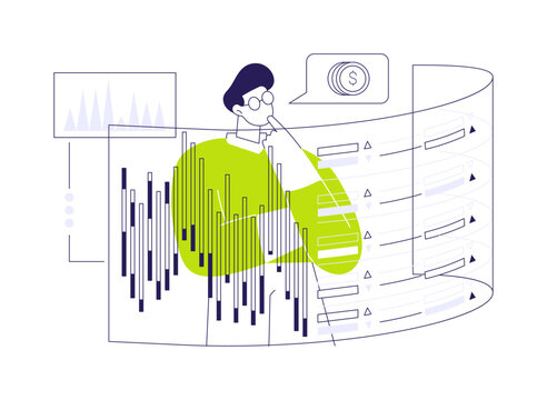 High-frequency trading abstract concept vector illustration.