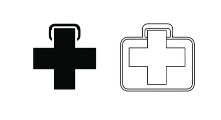 Obraz premium Modern medical first aid icons Vector