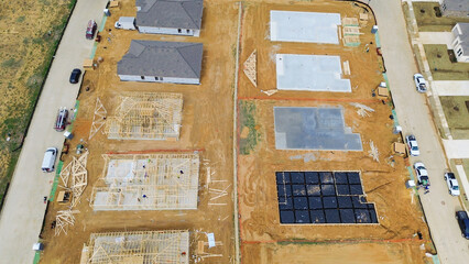 Framing and prep lots, construction activity at Highpointe Ranch, US-377, Blackjack Rd includes...