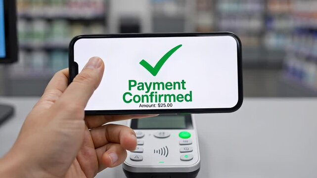 ?Seamless mobile payment confirmation at checkout with contactless tech