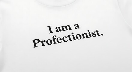 Fototapeta premium Profectionist t-shirt with slogan printed on white background for perfectionist people