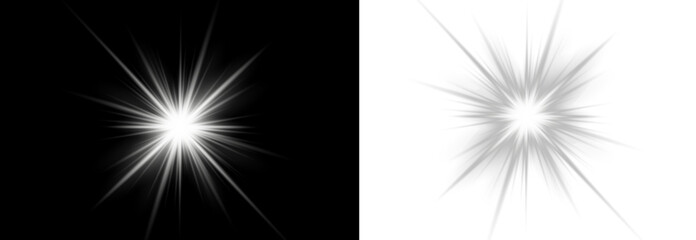 Sparkling fairy light star with magic dust. Elegant glow spreads evenly around the shape. Transparent background vector illustration. © Little Monster 2070