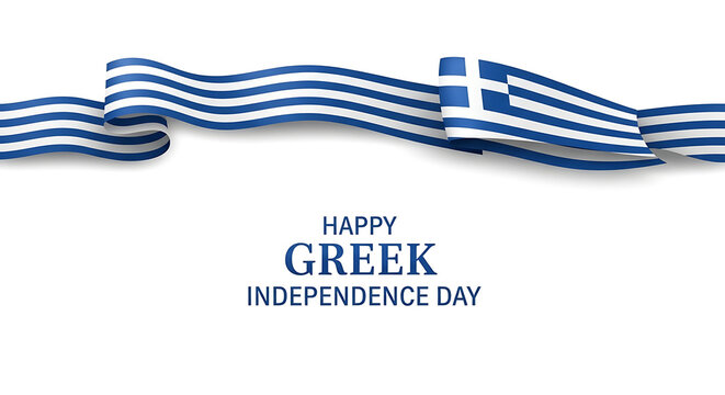 Celebrating greek independence with a festive flag design on a special day.
