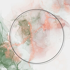 Alcohol background with frame