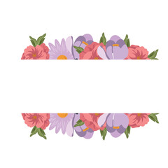 colorful floral frame