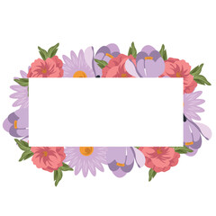 frame with flowers