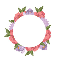 floral frame with flowers