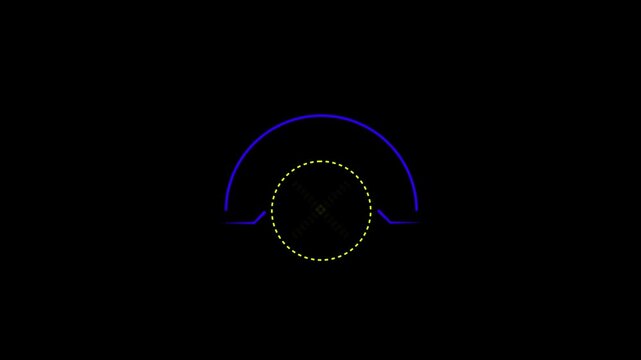  target icon animation with square. Military training, Military target icon animation.4k concept