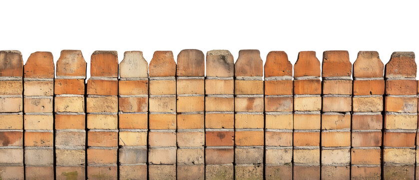 Brick Wall Background With Orange Bricks. Structure For Graphic Design.