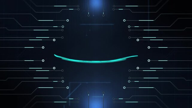 Futuristic Tech Scene. Advanced Artificial Intelligence Monitors Sophisticated Circuitry Systems Effectively