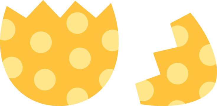 Broken Easter egg shell clipart.
Cracked Easter egg illustration isolated.
Hatched egg split in half design.
Transparent background. SVG.