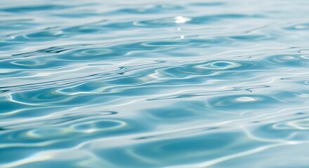 Clear water ripples on surface with sunlight reflections