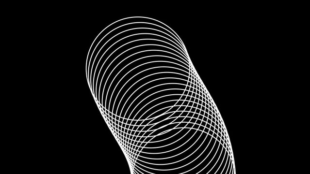 Kinetic Shape 36 &ndash; Dynamic Geometric Motion Graphics Animation, Abstract Moving Forms, Modern Minimal Design Elements for Promo and Social Media