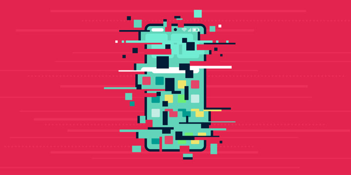 Corrupted data and shattered smartphone